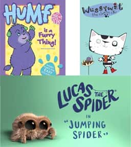 Wussywat the Clumsy Cat-Lucas the Spider-Humf